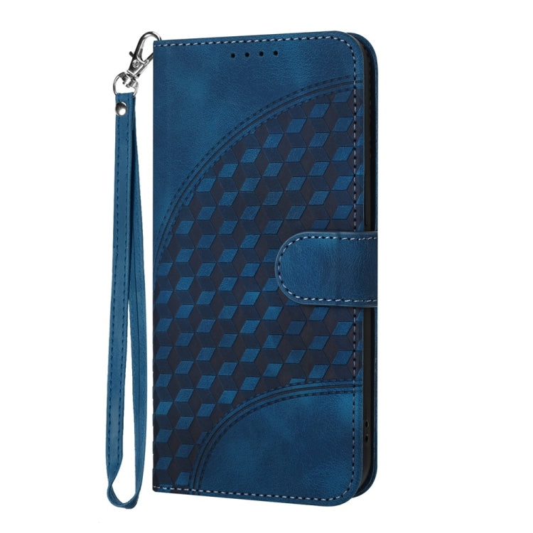 For Motorola Moto G Power 5G 2024 YX0060 Elephant Head Embossed Phone Leather Case with Lanyard(Royal Blue) - Motorola Cases by buy2fix | Online Shopping UK | buy2fix