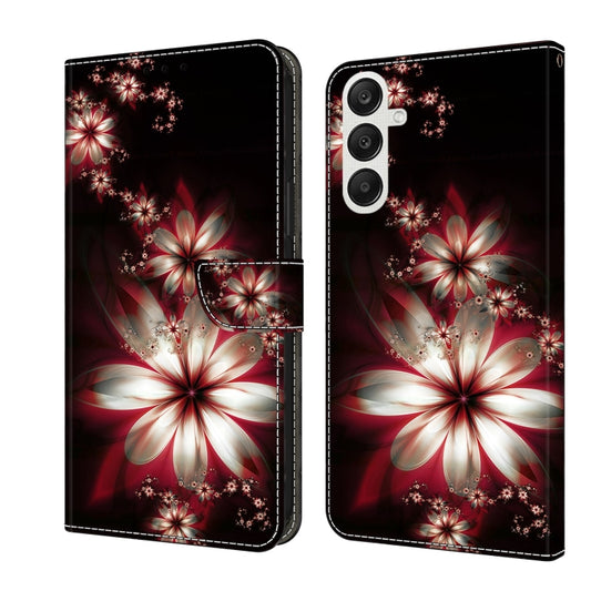 For Samsung Galaxy A35 5G Crystal 3D Shockproof Protective Leather Phone Case(Fantastic Flower) - Galaxy Phone Cases by buy2fix | Online Shopping UK | buy2fix