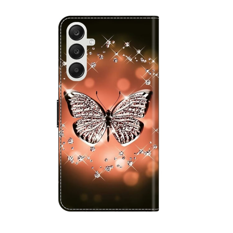 For Samsung Galaxy A35 5G Crystal 3D Shockproof Protective Leather Phone Case(Crystal Butterfly) - Galaxy Phone Cases by buy2fix | Online Shopping UK | buy2fix