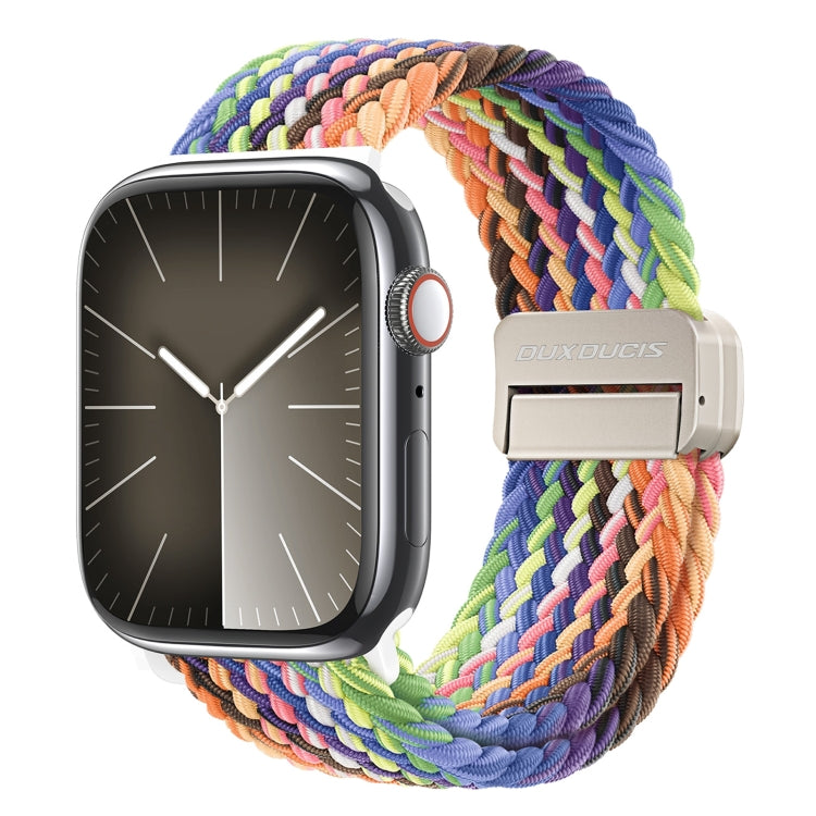 For Apple Watch SE 2023 40mm DUX DUCIS Mixture Pro Series Magnetic Buckle Nylon Braid Watch Band(New Rainbow) - Watch Bands by DUX DUCIS | Online Shopping UK | buy2fix