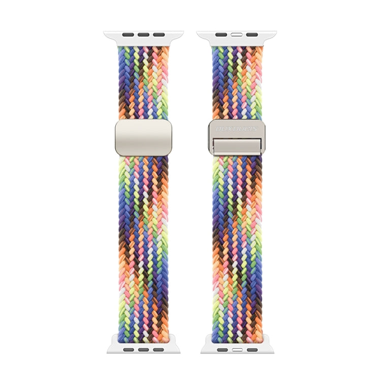 For Apple Watch Ultra 2 49mm DUX DUCIS Mixture Pro Series Magnetic Buckle Nylon Braid Watch Band(New Rainbow) - Watch Bands by DUX DUCIS | Online Shopping UK | buy2fix