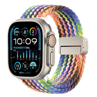 For Apple Watch Ultra 2 49mm DUX DUCIS Mixture Pro Series Magnetic Buckle Nylon Braid Watch Band(New Rainbow) - Watch Bands by DUX DUCIS | Online Shopping UK | buy2fix