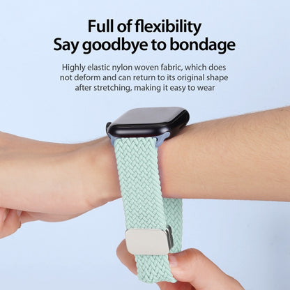 For Apple Watch Series 7 45mm DUX DUCIS Mixture Pro Series Magnetic Buckle Nylon Braid Watch Band(Light Mint) - Watch Bands by DUX DUCIS | Online Shopping UK | buy2fix