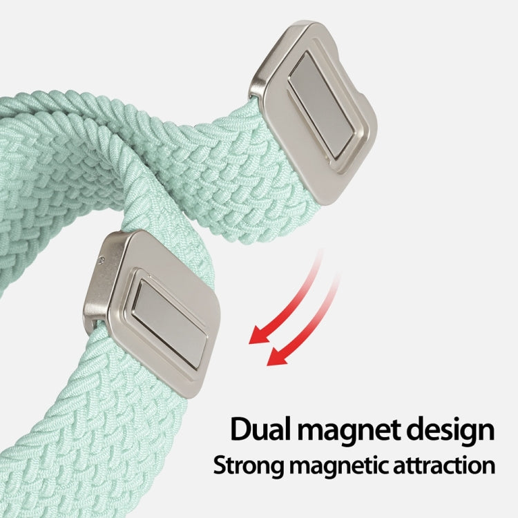 For Apple Watch Series 3 38mm DUX DUCIS Mixture Pro Series Magnetic Buckle Nylon Braid Watch Band(Light Mint) - Watch Bands by DUX DUCIS | Online Shopping UK | buy2fix