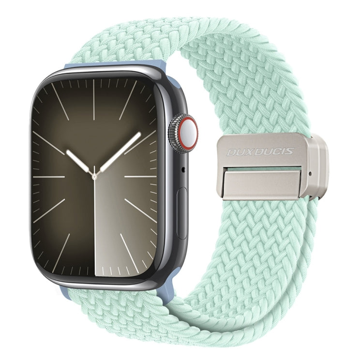 For Apple Watch 42mm DUX DUCIS Mixture Pro Series Magnetic Buckle Nylon Braid Watch Band(Light Mint) - Watch Bands by DUX DUCIS | Online Shopping UK | buy2fix