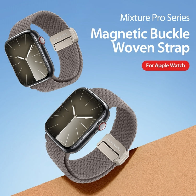 For Apple Watch Series 10 42mm DUX DUCIS Mixture Pro Series Magnetic Buckle Nylon Braid Watch Band(Clay) - Watch Bands by DUX DUCIS | Online Shopping UK | buy2fix