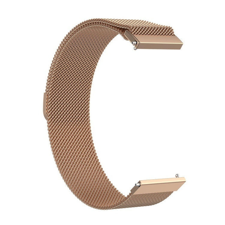 For Huami Amazfit GTS 20mm / Bip U Pro Milanese Magnetic Metal Watch Band(Rose Gold) - Watch Bands by buy2fix | Online Shopping UK | buy2fix