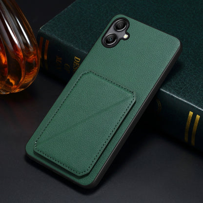 For Samsung Galaxy A22 5G Denior Imitation Calf Leather Back Phone Case with Holder(Green) - Galaxy Phone Cases by Denior | Online Shopping UK | buy2fix