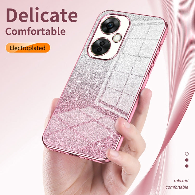 For OnePlus 11 Gradient Glitter Powder Electroplated Phone Case(Pink) - OnePlus Cases by buy2fix | Online Shopping UK | buy2fix