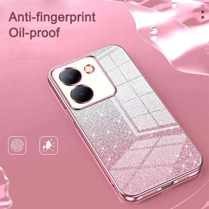 For vivo iQOO 12 Gradient Glitter Powder Electroplated Phone Case(Purple) - iQOO 12 Cases by buy2fix | Online Shopping UK | buy2fix