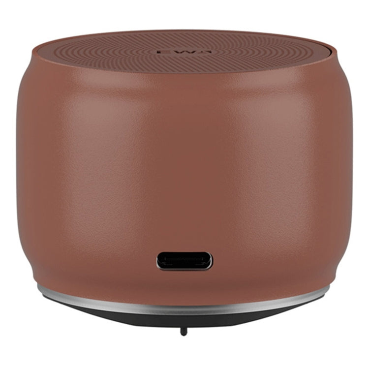 EWA A126 Mini Bluetooth 5.0 Bass Radiator Metal Speaker(Brown) - Mini Speaker by EWA | Online Shopping UK | buy2fix
