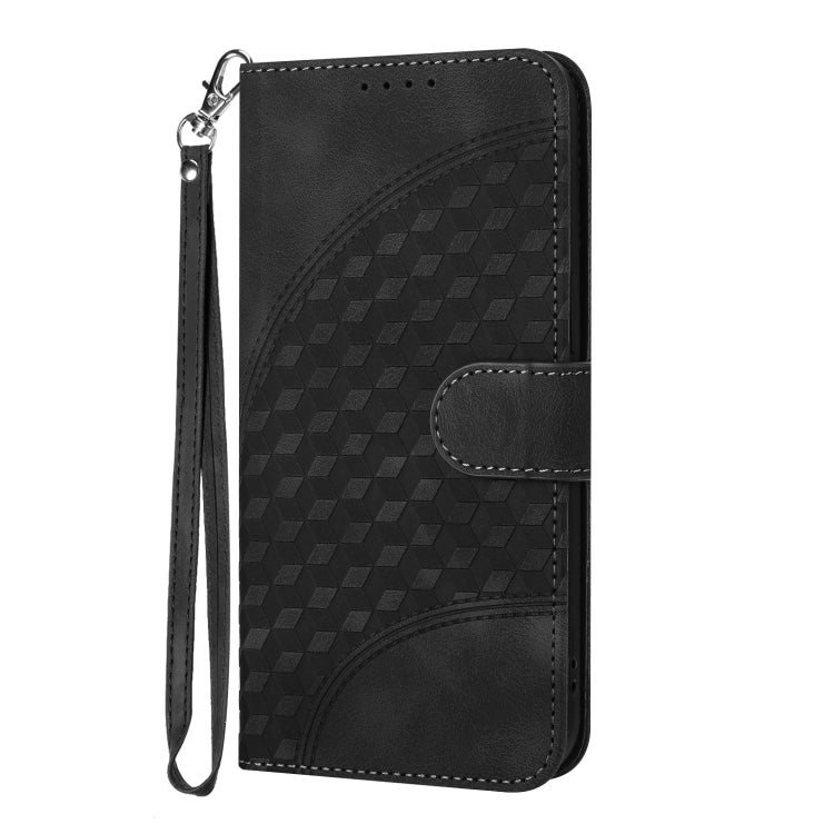 For Samsung Galaxy S24 5G YX0060 Elephant Head Embossed Phone Leather Case with Lanyard(Black) - Galaxy S24 5G Cases by buy2fix | Online Shopping UK | buy2fix