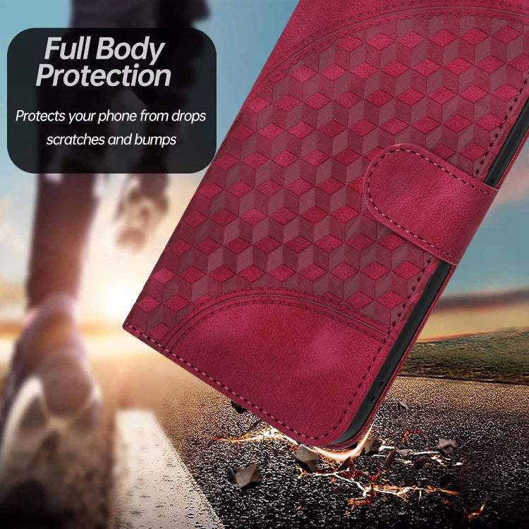 For Samsung Galaxy Note20 YX0060 Elephant Head Embossed Phone Leather Case with Lanyard(Rose Red) - Galaxy Note20 Cases by buy2fix | Online Shopping UK | buy2fix