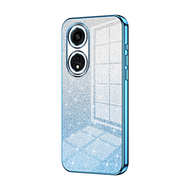 For OPPO A1 Pro Gradient Glitter Powder Electroplated Phone Case(Blue) - OPPO Cases by buy2fix | Online Shopping UK | buy2fix