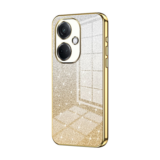 For OPPO K11 Gradient Glitter Powder Electroplated Phone Case(Gold) - OPPO Cases by buy2fix | Online Shopping UK | buy2fix