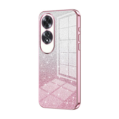 For OPPO A60 Gradient Glitter Powder Electroplated Phone Case(Pink) - OPPO Cases by buy2fix | Online Shopping UK | buy2fix