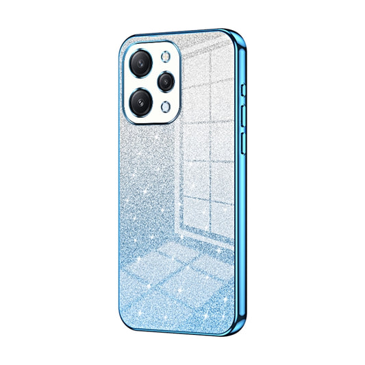 For Xiaomi Redmi 12 / Redmi Note 12R Gradient Glitter Powder Electroplated Phone Case(Blue) - Xiaomi Cases by buy2fix | Online Shopping UK | buy2fix