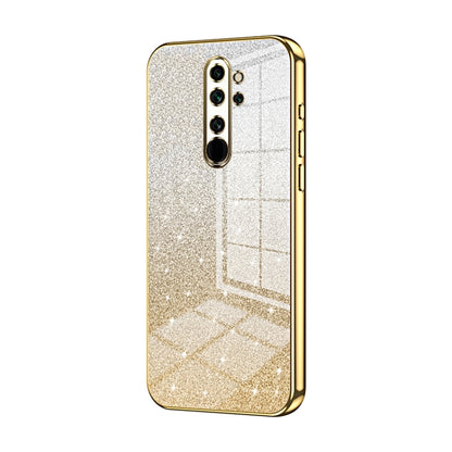 For Xiaomi Redmi Note 8 Pro Gradient Glitter Powder Electroplated Phone Case(Gold) - Xiaomi Cases by buy2fix | Online Shopping UK | buy2fix