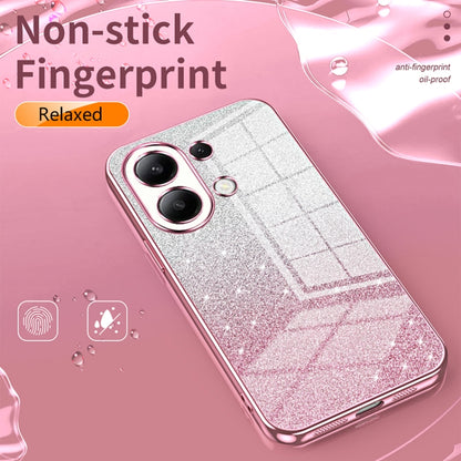 For Xiaomi Redmi Note 12 4G Gradient Glitter Powder Electroplated Phone Case(Silver) - Xiaomi Cases by buy2fix | Online Shopping UK | buy2fix