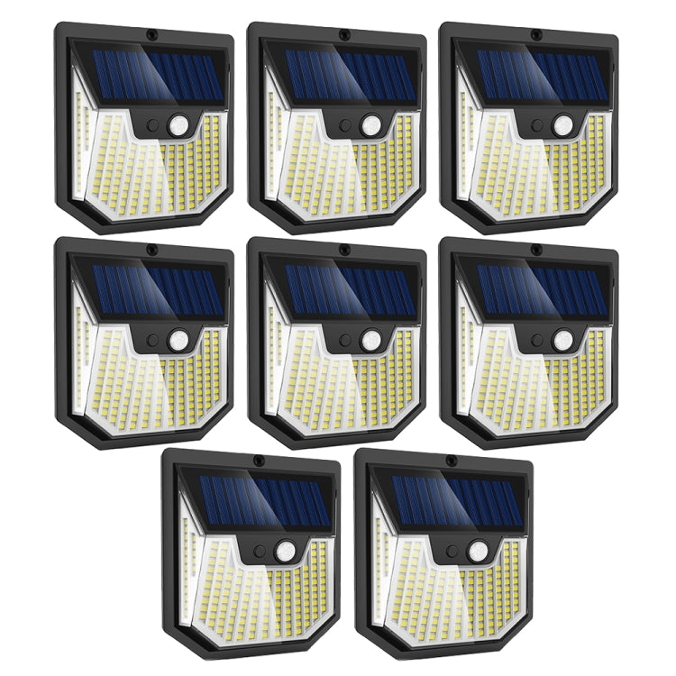 8pcs XY0159 159 LEDs Outdoor Solar Human Body Sensor Courtyard Wall Light - Solar Lights by buy2fix | Online Shopping UK | buy2fix