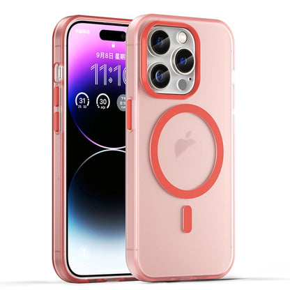 For iPhone 15 Pro MagSafe Frosted Translucent TPU + PC Full Coverage Phone Case(Red) - iPhone 15 Pro Cases by buy2fix | Online Shopping UK | buy2fix