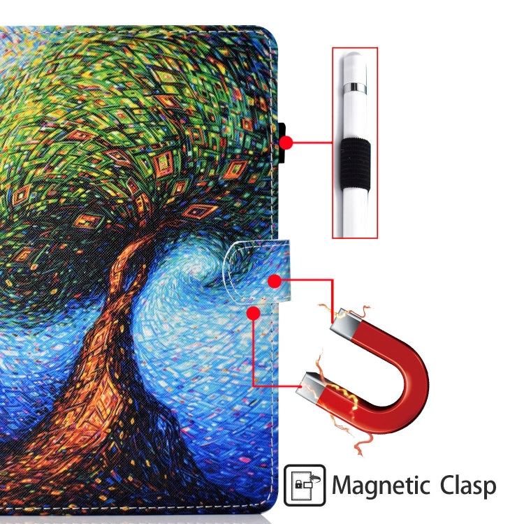 For Lenovo Tab M11/ Xiaoxin Pad 11 2024 Coloured Drawing Stitching Smart Leather Tablet Case(Abstract Tree) - Lenovo by buy2fix | Online Shopping UK | buy2fix