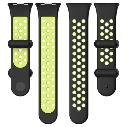 For Redmi Watch 4 Two Color Silicone Sports Watch Band(Teal White) - Watch Bands by buy2fix | Online Shopping UK | buy2fix
