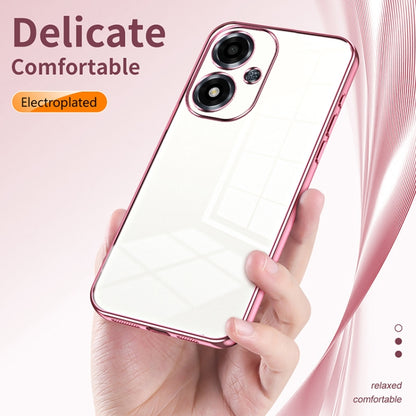 For OPPO A2m Transparent Plating Fine Hole Phone Case(Transparent) - OPPO Cases by buy2fix | Online Shopping UK | buy2fix