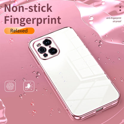 For OPPO Find X3 / Find X3 Pro Transparent Plating Fine Hole Phone Case(Silver) - OPPO Cases by buy2fix | Online Shopping UK | buy2fix