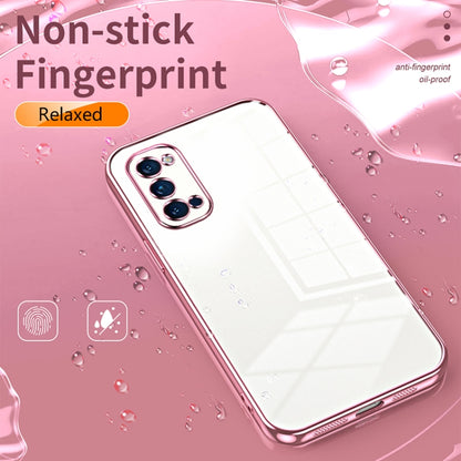 For OPPO Reno4 Pro Transparent Plating Fine Hole Phone Case(Gold) - OPPO Cases by buy2fix | Online Shopping UK | buy2fix