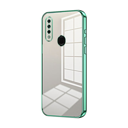 For OPPO A8 / A31 2020 Transparent Plating Fine Hole Phone Case(Green) - OPPO Cases by buy2fix | Online Shopping UK | buy2fix