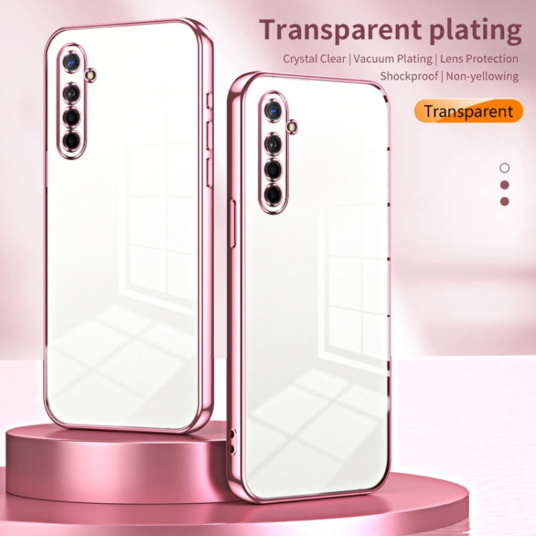 For OPPO K5 / Realme XT/XT 730G Transparent Plating Fine Hole Phone Case(Silver) - OPPO Cases by buy2fix | Online Shopping UK | buy2fix