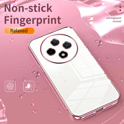 For OPPO A3 Pro Transparent Plating Fine Hole Phone Case(Silver) - OPPO Cases by buy2fix | Online Shopping UK | buy2fix
