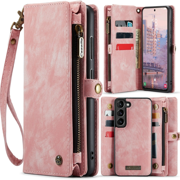 For Samsung Galaxy S24+ 5G CaseMe 008 Detachable Multifunctional Leather Phone Case(Pink) - Galaxy S24+ 5G Cases by CaseMe | Online Shopping UK | buy2fix