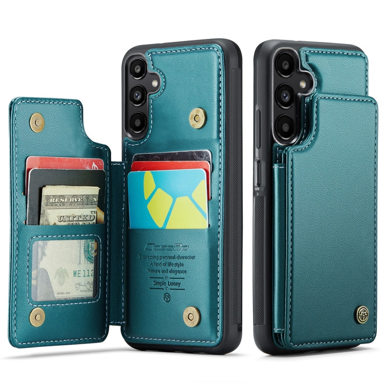 For Samsung Galaxy A25 4G CaseMe C22 PC+TPU Business Style RFID Anti-theft Leather Phone Case(Blue Green) - Galaxy Phone Cases by CaseMe | Online Shopping UK | buy2fix