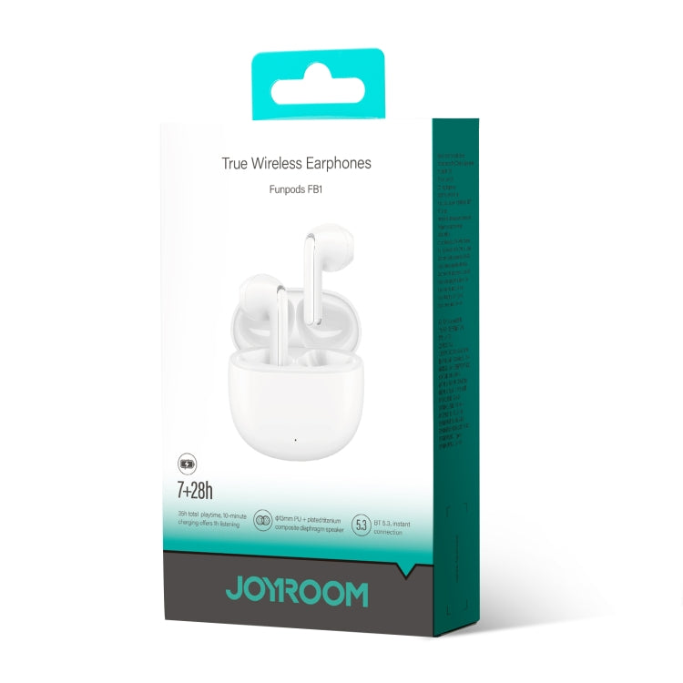 JOYROOM Funpods Series JR-FB1 In-ear True Wireless Earbuds(White) - In Ear Wired Earphone by JOYROOM | Online Shopping UK | buy2fix