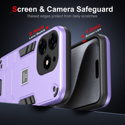 For Tecno Spark 10 Pro 2 in 1 Shockproof Phone Case(Purple) - Tecno Cases by buy2fix | Online Shopping UK | buy2fix