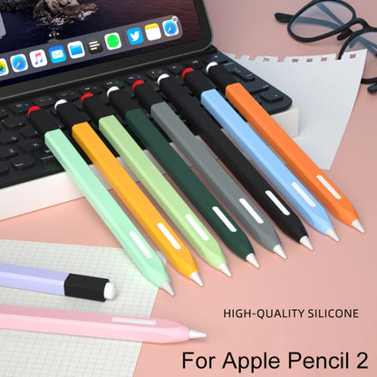 For Apple Pencil 2 Retro Pencil Style Stylus Pen Protective Case(Matcha Green) - Pencil Accessories by buy2fix | Online Shopping UK | buy2fix