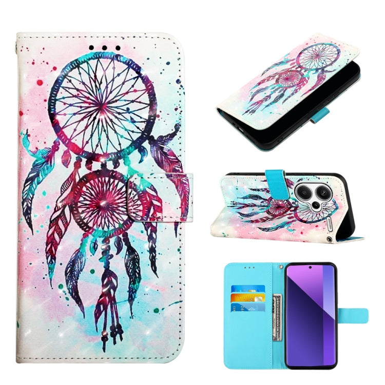 For Xiaomi Redmi Note 13 Pro+ 5G 3D Painting Horizontal Flip Leather Phone Case(Color Drop Wind Chimes) - Note 13 Pro+ Cases by buy2fix | Online Shopping UK | buy2fix