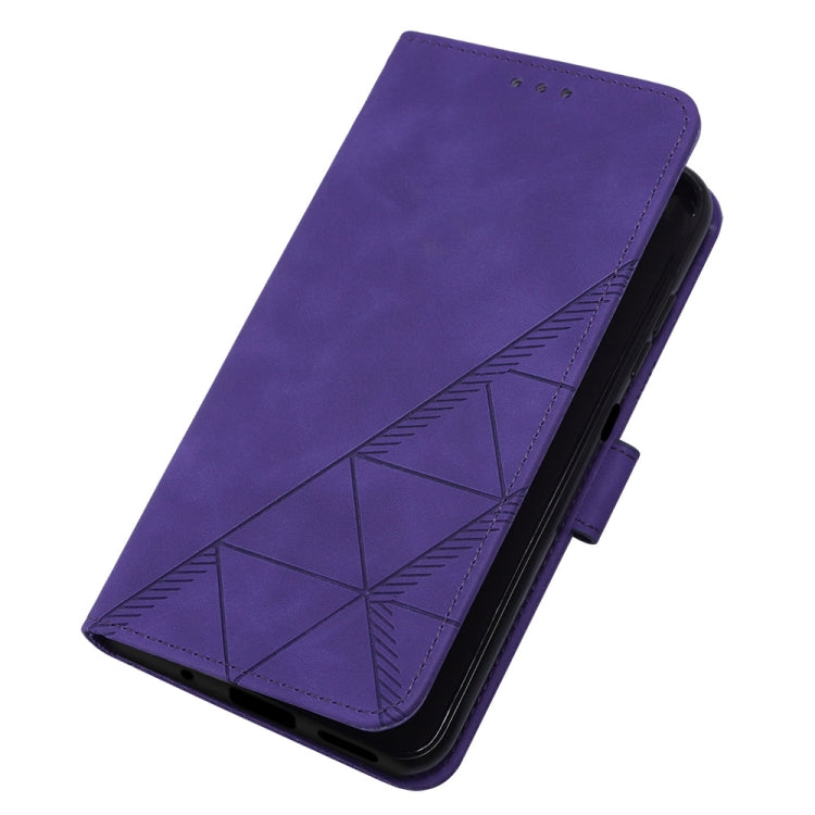 For Motorola Moto G Play 4G 2024 Crossbody 3D Embossed Flip Leather Phone Case(Purple) - Motorola Cases by buy2fix | Online Shopping UK | buy2fix