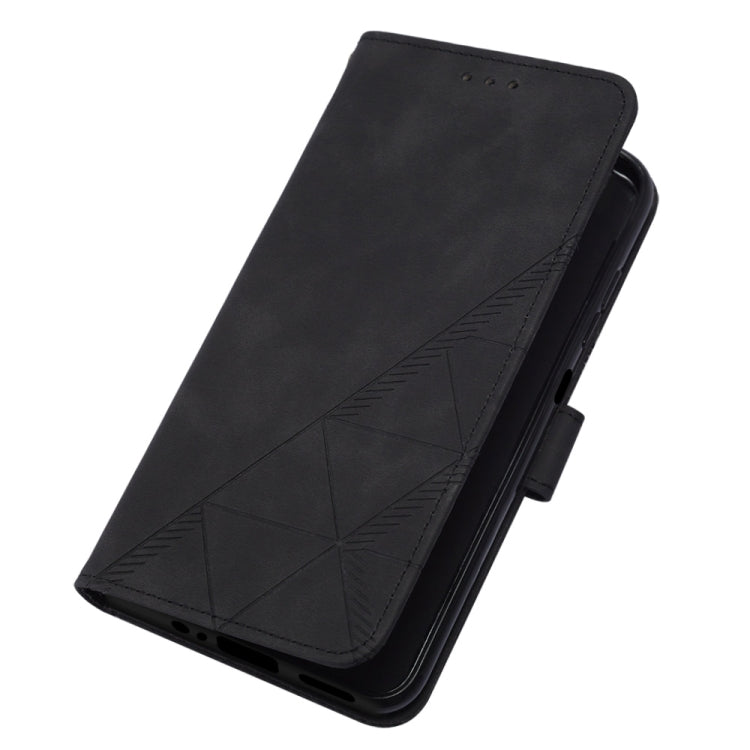 For Motorola Moto G Power 5G 2024 Crossbody 3D Embossed Flip Leather Phone Case(Black) - Motorola Cases by buy2fix | Online Shopping UK | buy2fix