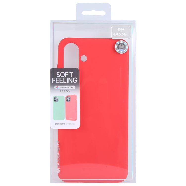 For Samsung Galaxy S24 5G GOOSPERY SOFT FEELING Liquid TPU Soft Phone Case(Red) - Galaxy S24 5G Cases by GOOSPERY | Online Shopping UK | buy2fix