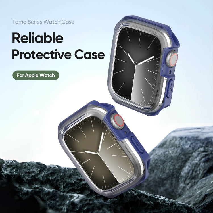 For Apple Watch 9 / 8 / 7 41mm DUX DUCIS Tamo Series Hollow PC + TPU Watch Protective Case(Transparent Blue) - Watch Cases by DUX DUCIS | Online Shopping UK | buy2fix