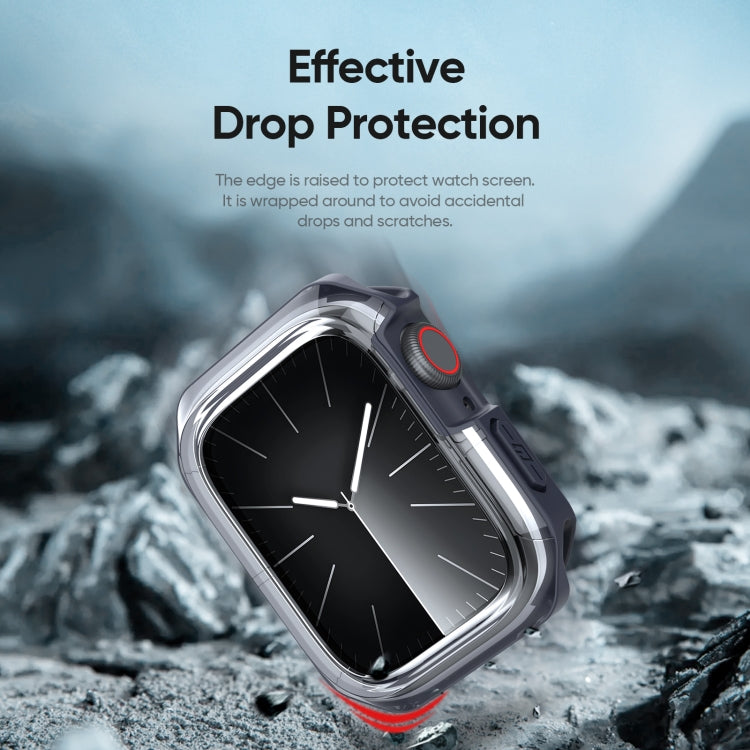 For Apple Watch 4 / 5 / 6 / SE 44mm DUX DUCIS Tamo Series Hollow PC + TPU Watch Protective Case(Transparent Midnight) - Watch Cases by DUX DUCIS | Online Shopping UK | buy2fix