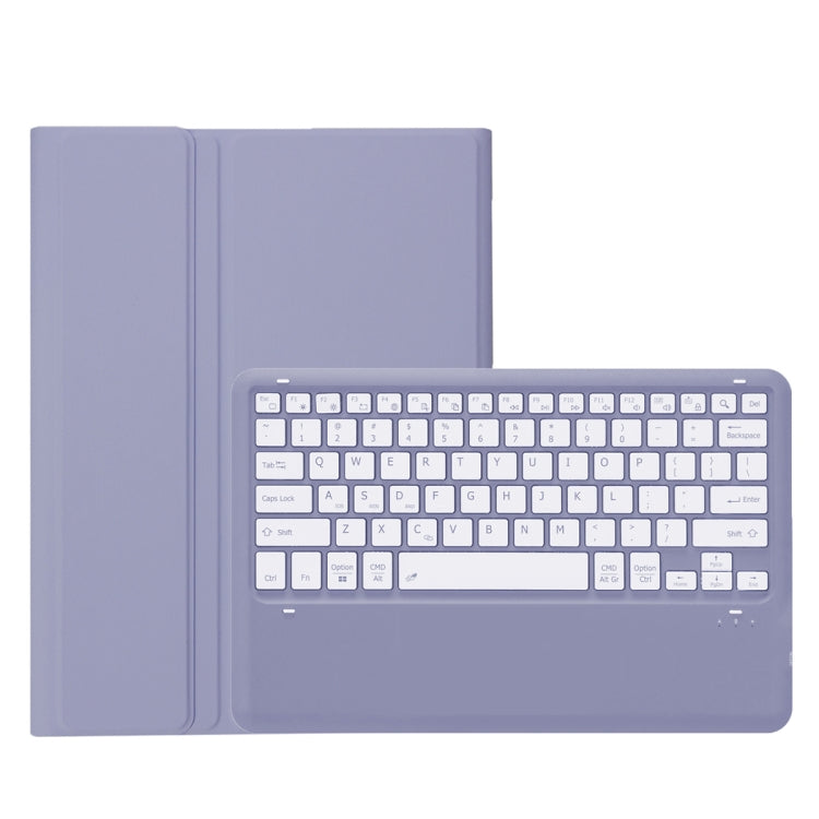 For Honor Pad 9 AH19 TPU Ultra-thin Detachable Bluetooth Keyboard Tablet Leather Case(Purple) - Huawei Keyboard by buy2fix | Online Shopping UK | buy2fix