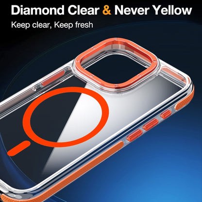 For iPhone 13 Pro Max Dual-Color Clear Acrylic Hybrid TPU MagSafe Phone Case(Yellow) - iPhone 13 Pro Max Cases by buy2fix | Online Shopping UK | buy2fix