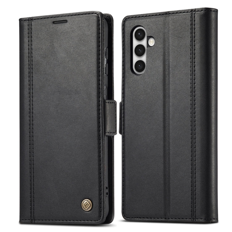 For Samsung Galaxy S23 FE LC.IMEEKE Skin-friendly Card Slots Leather Phone Case(Black) - Galaxy S23 FE 5G Cases by LC.IMEEKE | Online Shopping UK | buy2fix