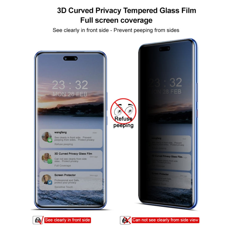 For Huawei Nova 12 Pro / 12 Ultra imak 3D Curved HD Full Screen Anti-spy Tempered Glass Protective Film - Huawei Tempered Glass by imak | Online Shopping UK | buy2fix