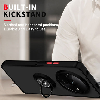 For Xiaomi Redmi A3 Q Shadow 1 Series TPU + PC Phone Case with Ring(Black+Red) - Xiaomi Cases by buy2fix | Online Shopping UK | buy2fix