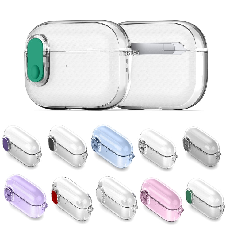 For AirPods Pro DUX DUCIS PECK Series Split Transparent Carbon Fiber Earphone Case(Purple) - For AirPods Pro by DUX DUCIS | Online Shopping UK | buy2fix